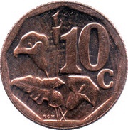 10 Cents Afurika Tshipembe, South Africa, 2013 reverse image