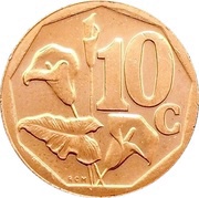10 Cents Ningizimu Afrika, South Africa, 2014 reverse image