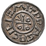 Denar - Boleslaus II the Pious, Bohemia, 967-999 reverse image