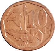 10 Cents Suid-Afrika, South Africa, 2019 reverse image