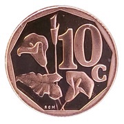 10 Cents uMzantsi Afrika, South Africa, 2020 reverse image