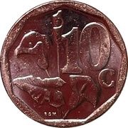 10 Cent iNingizimu Afrika, South Africa, 2021 reverse image