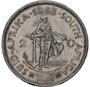 20 Cents Pattern, South Africa, 1963 reverse image