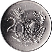 20 Cents English Legend - SOUTH AFRICA, South Africa, 1965-1969 reverse image