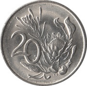20 Cents SUID-AFRIKA - SOUTH AFRICA, South Africa, 1970-1990 reverse image