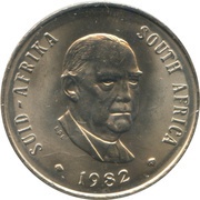 20 Cents Balthazar J. Vorster obverse image