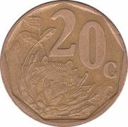 20 Cents AFERIKA BORWA, South Africa, 2000-2001 reverse image