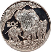 20 Cents Elephant - Strength of Africa reverse image