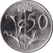 50 Cents Afrikaans Legend - SUID-AFRIKA, South Africa, 1965-1969 reverse image