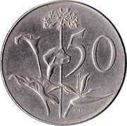 50 Cents Charles Swart; English Legend - SOUTH AFRICA, South Africa, 1968 reverse image