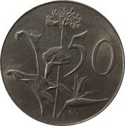 50 Cents Charles Swart; Afrikaans Legend - SUID AFRIKA reverse image
