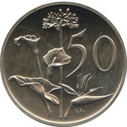 50 Cents Nicolaas J. Diederichs, South Africa, 1979 reverse image