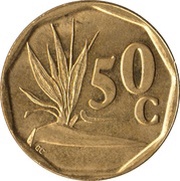 50 Cents SUID-AFRIKA - SOUTH AFRICA, South Africa, 1990-1995 reverse image