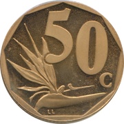 50 Cents AFRIKA BORWA, South Africa, 1996-2000 reverse image