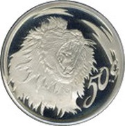 50 Cents Lion - Predator of Africa, South Africa, 2000 reverse image