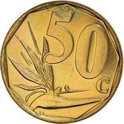 50 Cents Aforika Borwa, South Africa, 2002 reverse image