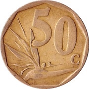 50 Cents Afrika Borwa, South Africa, 2003 reverse image