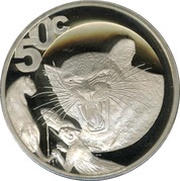 50 Cents Leopard - African Legend, South Africa, 2004 reverse image