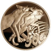 50 Cents Black-backed Jackal reverse image