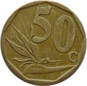 50 Cents iNingizimu Afrika, South Africa, 2006 reverse image