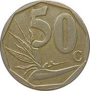 50 Cents Ningizimu Afrika, South Africa, 2009 reverse image