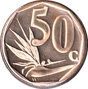 50 Cents uMzantsi Afrika - Suid-Afrika, South Africa, 2017 reverse image