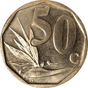 50 Cents iNingizimu Afrika - uMzantsi Afrika, South Africa, 2018 reverse image