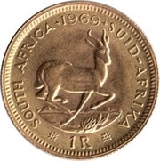 1 Rand Gold 1st and 2nd decimal series reverse image
