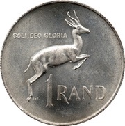 1 Rand Afrikaans Legend - SUID AFRIKA, South Africa, 1965-1968 reverse image