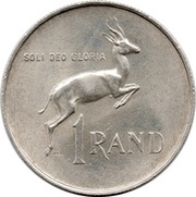1 Rand Dr. H.F Verwoerd; English Legend - SOUTH AFRICA, South Africa, 1967 reverse image
