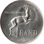 1 Rand Dr. H.F Verwoerd; Afrikaans Legend - SUID AFRIKA, South Africa, 1967 reverse image