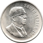 1 Rand Dr. T.E. Dönges; English Legend - SOUTH AFRICA obverse image