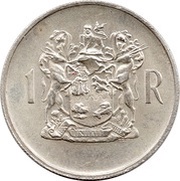 1 Rand Dr. T.E. Dönges; Afrikaans Legend - SUID AFRIKA, South Africa, 1969 reverse image