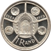 1 Rand Anniversary of Pretoria Mint, South Africa, 1974 reverse image