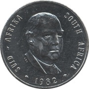 1 Rand Balthazar J. Vorster, South Africa, 1982 obverse image