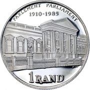 1 Rand 75th Anniversary of Parliament, South Africa, 1985 reverse image