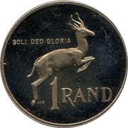 1 Rand Pieter W. Botha, South Africa, 1990 reverse image