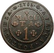 1 Macuta - Maria I, Angola, 1789 reverse image