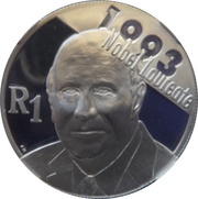 1 Rand Frederik Willem De Klerk, South Africa, 2007 reverse image