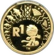 1 Rand - ⅒ Ounce FIFA World Cup, 2010 reverse image