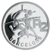 2 Rand Barcelona Olympics, South Africa, 1992 reverse image