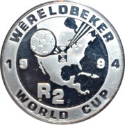 2 Rand World Cup Soccer, South Africa, 1994 reverse image