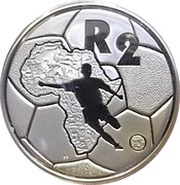 2 Rand African Cup of Nations, South Africa, 1996 reverse image