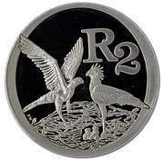2 Rand Secretary Bird, South Africa, 2006 reverse image