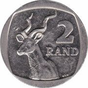 2 Rand Afrika-Dzonga - Ningizimu Afrika, South Africa, 2006-2018 reverse image