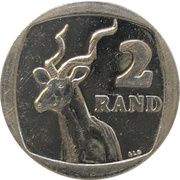 2 Rand Afrika Borwa - Aforika Borwa, South Africa, 2009-2021 reverse image