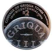 2 Rand Griqua Town, half coin at the bottom reverse image