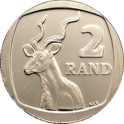 2 Rand Isewula Afrika - iNingizimu Afrika, South Africa, 2015 reverse image