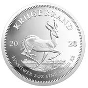 2 oz Silver Krugerrand - 2 Rand, South Africa, 2020-2024 reverse image