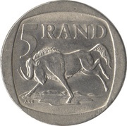 5 Rand SOUTH AFRICA - SUID-AFRIKA, South Africa, 1994-1995 reverse image